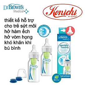 [ 417 ] Bình sữa Y Tế dành cho trẻ sứt môi, hở hàm ếch, cổ thường, 120ml