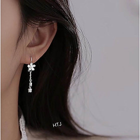 Bông tai bạc thời trang tua hoa cao cấp chất liệu bằng bạc Ý SA0131 - Bạc trang sức PKG