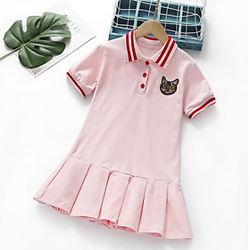 Đầm polo/ Váy polo bé gái tay ngắn kiểu dáng hợp thời trang chất vải cotton cá sấu thoáng mát BG4