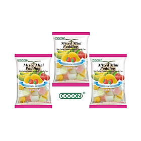 COMBO 3 GÓI RAU CÂU TRÁI CÂY NHIỆT ĐỚI COCON 225G