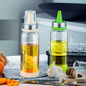 Mua Bình Đựng Dầu Ăn Thủy Tinh 420ml  Có Vạch Chia  Đế Silicon Chống Đổ