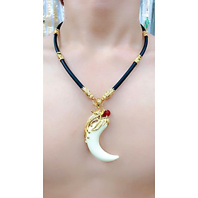 Dây chuyền nam cao su bọc rồng mạ vàng 24k DC04CD