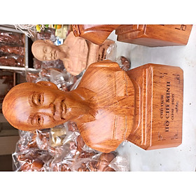 Mua Tượng Chân dung chủ tịch hồ chí minh bằng gỗ hương đá kt cao 30×18×11cm