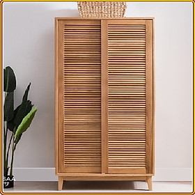 Tủ quần áo gỗ sồi cửa lùa Tundo 140 x 60 x 200 cm