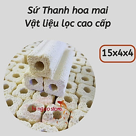 10 Thanh Sứ thanh hoa mai 15x4x4cm - Phụ kiện cá cảnh - Hingaostore.