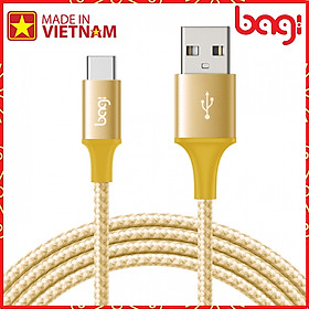 Mua Dây cáp dù sạc nhanh Type-C Bagi dài 1m CS100 -Hàng chính hãng