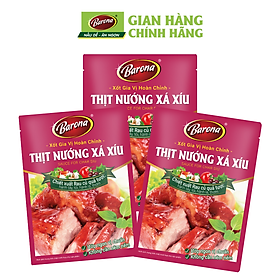 Hình ảnh Combo 3 gói Xốt Gia vị hoàn chỉnh Barona - Thịt Nướng Xá Xíu 80gr