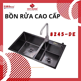 Mua CHẬU RỬA BÁT EUROVINTO CAO CẤP INOX 2 HỐ VUÔNG MÃ 8245-DE