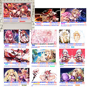LỊCH BÀN 2020 DATE A LIVE nhân vật 12 TỜ