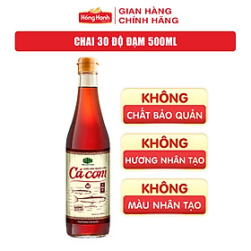 Nước mắm truyền thống Phú Quốc Hồng Hạnh Cá Cơm 30 độ đạm dung tích 500 ML - Nêm ướp đậm đà