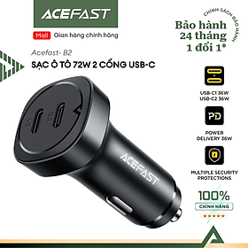 Mua Sạc ô tô Acefast 72W 2 cổng USB-C - B2 Hàng chính hãng Acefast