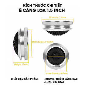 Lưới loa, khung bảo vệ loa gồm vành nhôm bạc và lưới sắt màu đen nhiều kích cỡ từ Hà Nội