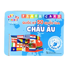 Thẻ Học Thông Minh Song Ngữ Cho Bé Phát Triển Trí Tuệ  Bộ 50 Thẻ Chủ Đề Quốc Kỳ Các Quốc Gia Châu Âu 