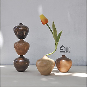 Lọ Hoa Gỗ Mini Hình Trái Tim Trang Trí, Quà Tặng Góc Decor