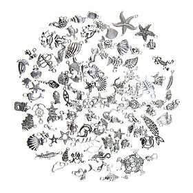 100pcs   Seashell Marine Animal Sea Creatures Charms Pendant Accessory