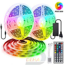 Mua Bộ Đèn led dây dán RGB đổi màu điểu khiển 44 phím chọn màu đứng yên  nhấp nháy  bóng 5050 strip light trang trí  Tiktok dán tường  bàn máy tính  cửa hàng  quán cafe  chống nước bền đẹp (Tùy chọn chiều dài dây)