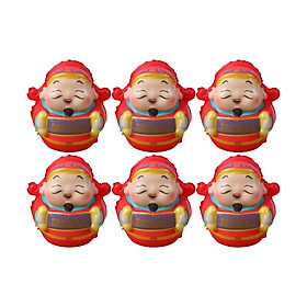 6x Traditional Chinese Figurine Statue Collectible for Home Desktop Bedroom