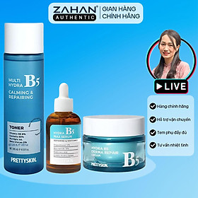 Combo gồm Tinh chất Hydra B5 Max Serum, Kem dưỡng Hydra B5 ( Kem Vita K), Toner Multi Hydra B5 Calming & Repairing toner PRETTYSKIN (3 sản phẩm)