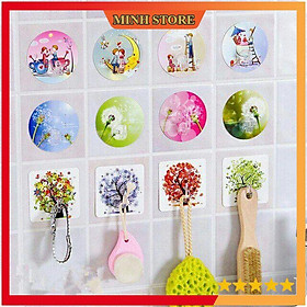 Mua (Sỉ 900đ) Móc Dán Dính Tường Siêu Chắc Chắn Hình Vuông 3d  Móc dán tường chịu lực 3d siêu dính - MINHSTORE