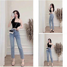 Quần jean suông xanh nhạt cho nữ QDN212