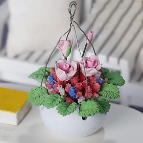 Cute 1:12 Doll House Mini Potted Plants Handcraft Micro Landscape Decor
