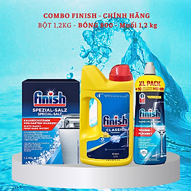 Combo Bột rửa bát finish 2.5kg+Muối rửa chén finish 1.2kg+nước bóng 1150ml