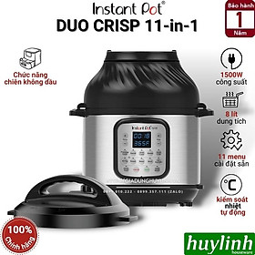 Nồi áp suất điện kết hợp chiên không dầu Instant POT Duo Crisp 11-in-1 - 8 lít - 11 chức năng - Hàng chính hãng