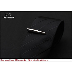 Kẹp cà vạt nam cao cấp ( 5cm), Kẹp Cavat hình họa tiết cao cấp - Tặng kèm hộp nhỏ