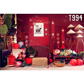 Mua Tranh vải decor / Thảm vải treo tường / Thảm vải chụp ảnh chủ đề Tết (mã T994)
