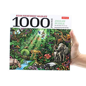 Ảnh bìa Asian Rainforest Wildlife - 1000 Piece Jigsaw Puzzle: Finished Size 29 in x 20 inch (73.7 x 50.8 cm)