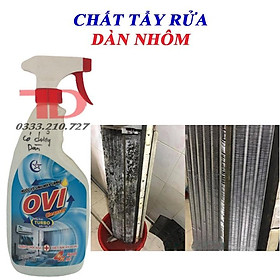 Chai rửa dàn nhôm, nước vệ sinh điều hòa ô tô OVI có dưỡng dàn