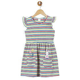 Đầm Bé Gái Tay Cánh tiên MEEJENA 11-26 kg️Váy Bé Gái Vải Thun Sọc Tùng Xòe 2-9 tuổi ️Váy cho bé gái eo nhún, in hình mèo xinh xắn ️Đầm Trẻ Em Sọc Nhún Eo Dễ Thương️Đầm Thun Cho Bé Gái-1788