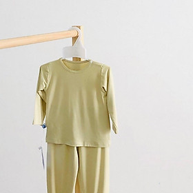 Bộ quần áo dài unisex Xanh cỏ úa thun tre - AICDBGFBVMQA - AIN Closet