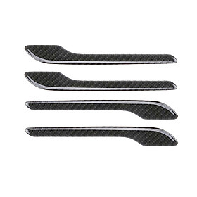 4pcs Door Handle Trim Carbon Fiber Sticker For Tesla model3 2017-2019