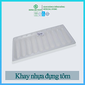 Mua Combo 10 cái khay nhựa PS loại 10 con bảo quản và giữ dáng tôm tẩm bột/chiên