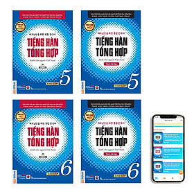 Combo 4 Cuốn Tiếng Hàn Tổng Hợp Cao Cấp 5 và 6 Bản Màu - Học Kèm App Và Bài Giảng Online