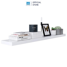 Kệ Treo Tường SIB Decor Màu Trắng Gỗ Chống Ẩm 25mm, Kết Cấu Chịu Lực Không Giá Đỡ, Để Sách, Vật Dụng Sinh Hoạt, Đồ Dùng Nhà Bếp