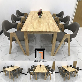 Mua Bộ bàn ăn dài 1m6 6 ghế chữ A màu gỗ