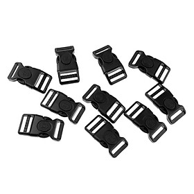10pcs Plastic Black Curved Buckle Side Release For Paracord Bracelet