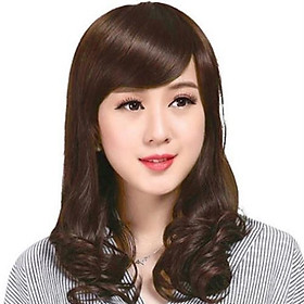 Tóc giả trung niên nữ xoăn lửng F501