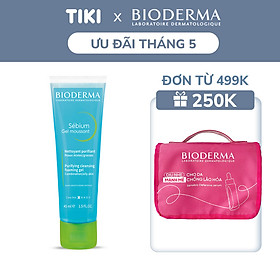 Hình ảnh Gel rửa mặt tạo bọt, không chứa xà phòng Bioderma Sebium Gel Moussant - 45ml