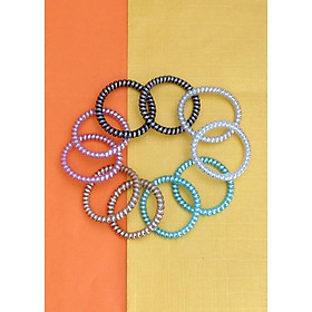 Hộp 10 dây cột tóc lò xo chất liệu phục hồi siêu tốt size nhỏ (giao màu ngẫu nhiên) COT99n