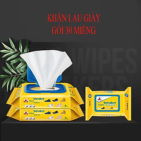 Hình ảnh Khăn Giấy Ướt Lau Giày Sneaker Wipes Clean thần thánh(gói 30 miếng)