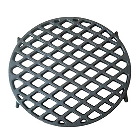 Barbecue Grill Mesh Rack Cast Iron Grilling Grate Cooking Kitchen Supply, Grill Pan Stand Roasting Pan for Party Camping Picnic Outdoor