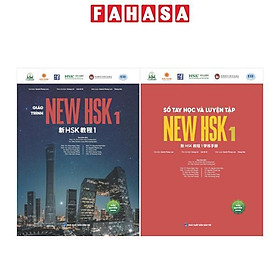 Sách - Combo Sách Giáo Trình New HSK 1 + Sổ Tay Học Và Luyện Tập New HSK 1 - Chìa Khóa Vàng Chinh Phục Kỳ Thi HSK 3.0 (Bộ 2 Cuốn)