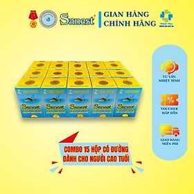 [Combo 15 lọ] Nước Yến sào Khánh Hòa Sanest dành cho người cao tuổi có đường đóng lọ 70 ml