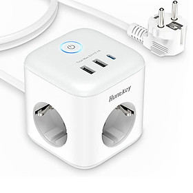 Mua (Giá Huỷ Diệt) Ổ Điện Đa Năng Huntkey SGC 307 Tích Hợp 3 Cổng AC 2 Cổng USB Và 1 Cổng Type C Hỗ Trợ Tối Đa 15W - Hàng Chính Hãng