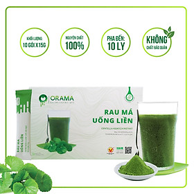 Rau Má Uống Liền ORAMA 100% Nguyên Chất Sấy Lạnh - Thanh nhiệt, mát gan, giảm mụn - Hộp tiện lợi có đường