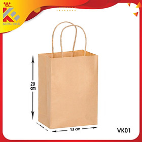 20 Túi Giấy Kraft có quai loại dày 120gsm KINGBOX