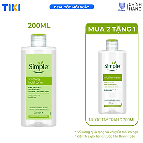 Nước hoa hồng Simple Toner làm dịu và…